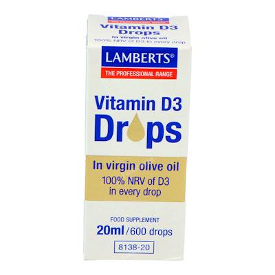 LAMBERTS VITAMINA D3 gotas 20ml.