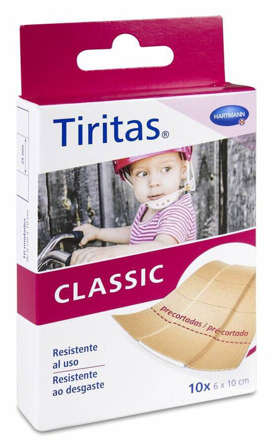Tiritas Classic Aposito Adhesivo 10 Unidades 10 cm x 6 cm 10 U Precortadas