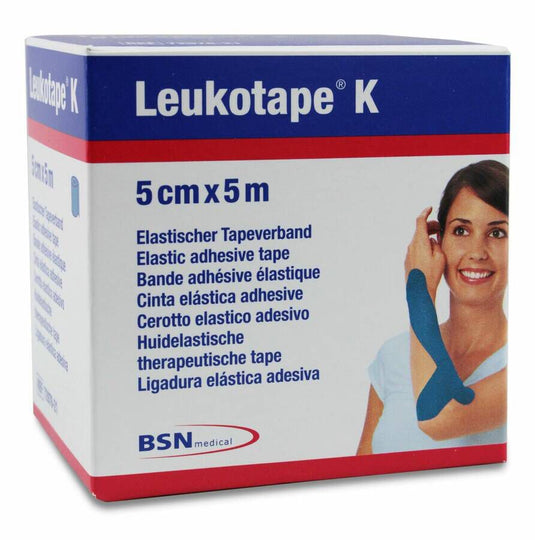 Leukotape K Vendaje Neuromuscular Tecnica Vnm 1 Unidad 5 m x 5 cm Color Azul