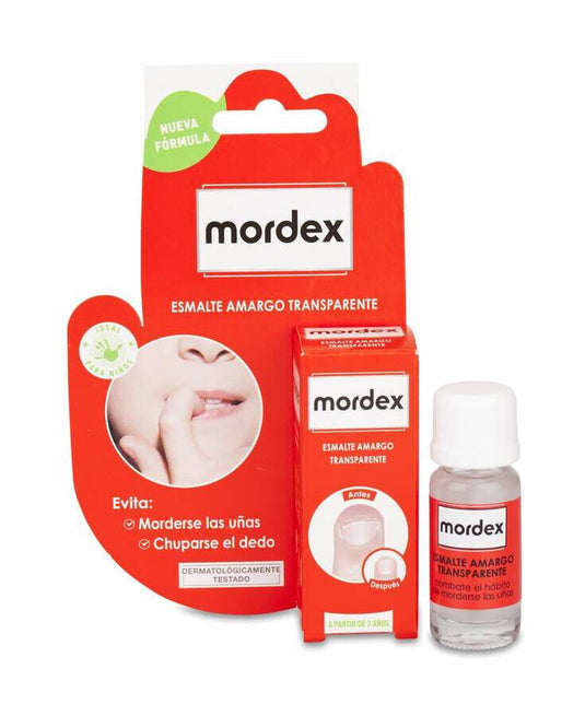 Mordex Esmalte Amargo Transparente 1 Envase 9 ml Con Pincel
