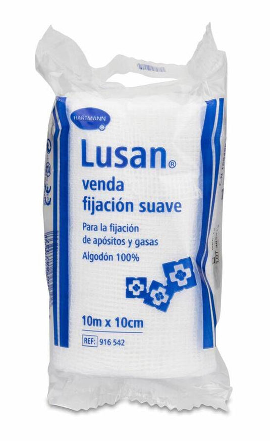 Venda De Gasa Hidrofila Cambric Lusan Fijacion Suave 1 Unidad 10 cm x 10 cm