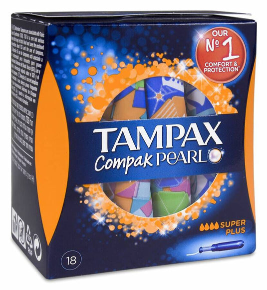 Tampax Compak Pearl Tampon 100%algodon 16 Unidades Super Plus