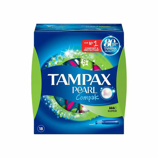 Tampax Compak Pearl Tampon 100%algodon 16 Unidades Super