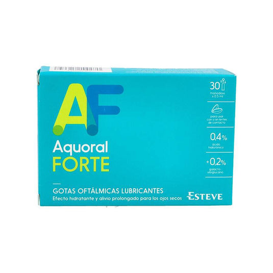 Aquoral Forte Gotas Oftalmicas Lubricantes Esteriles 30 Monodosis 0,5 ml