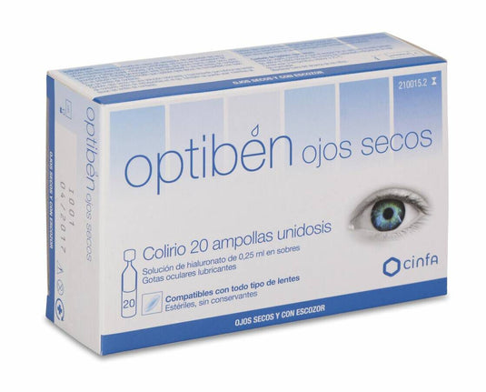 Optiben Ojos Secos 20 Ampollas Unidosis 0,25 ml