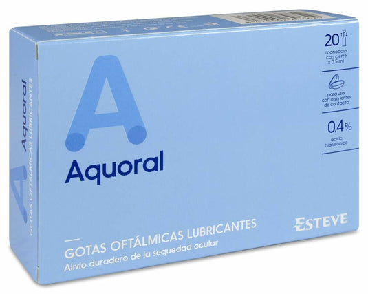 Aquoral Gotas Oftalmicas Lubricantes Esteriles 20 Monodosis 0,5 ml