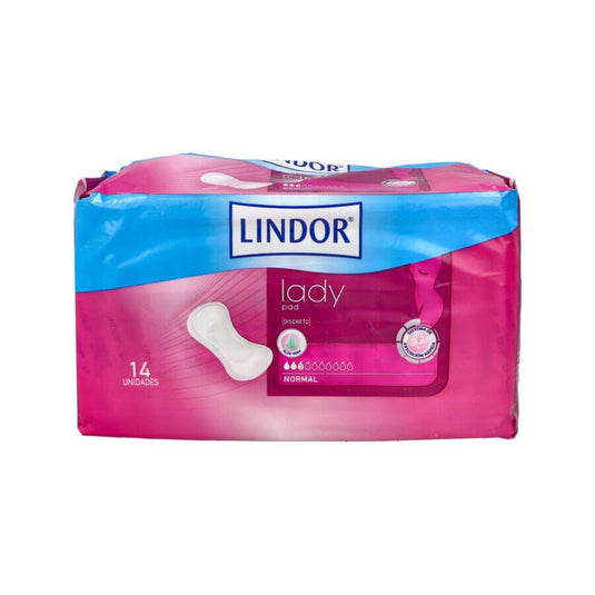 Absorbente Incontinencia Orina Ligera Lindor Lady Pad Normal 3 Gotas 12 Unidades