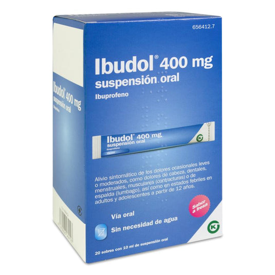 IBUDOL 400 mg 20 SOBRES SUSPENSION ORAL 10 ml