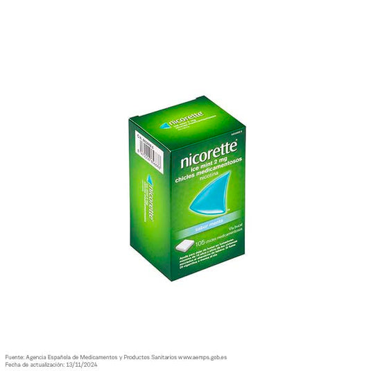 NICORETTE ICE MINT 2 mg 30 CHICLES MEDICAMENTOSOS