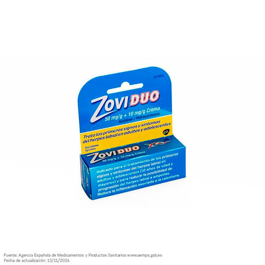 Zoviduo 50 mg/g + 10 mg/g crema 1 tubo 2 g