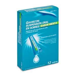 GAVISCON 12 SOBRES SUSPENSION ORAL 10 ml (SABOR MENTA)