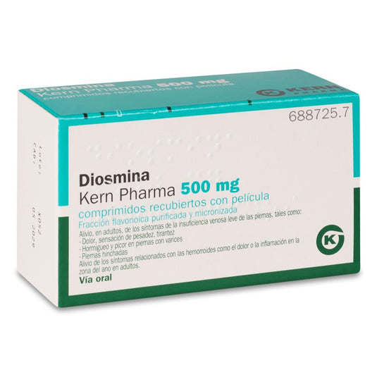 DIOSMINA KERN PHARMA 500 mg 60 COMPRIMIDOS RECUBIERTOS