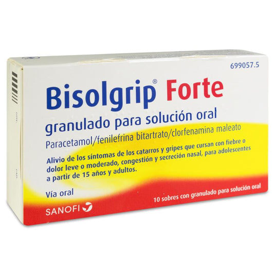 BISOLGRIP FORTE 10 SOBRES GRANULADO PARA SOLUCION ORAL