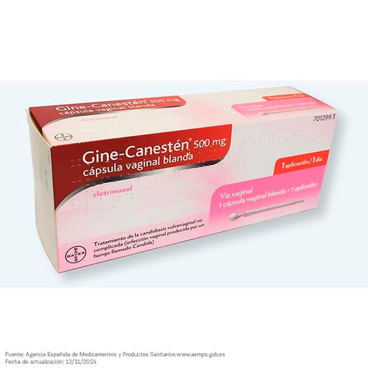 GINE-CANESTEN 500 mg 1 CAPSULA VAGINAL BLANDA