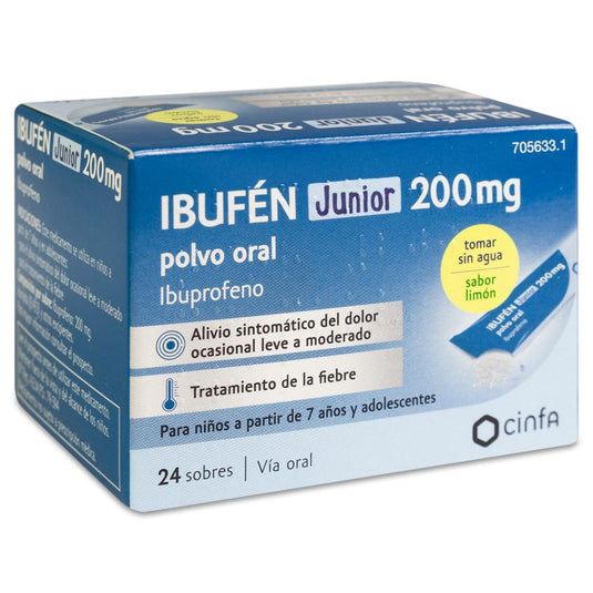 IBUFEN JUNIOR 200 mg 24 SOBRES POLVO ORAL