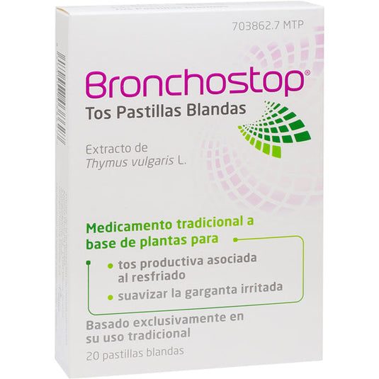 BRONCHOSTOP ANTITUSIVO Y EXPECTORANTE 20 PASTILLAS BLANDAS