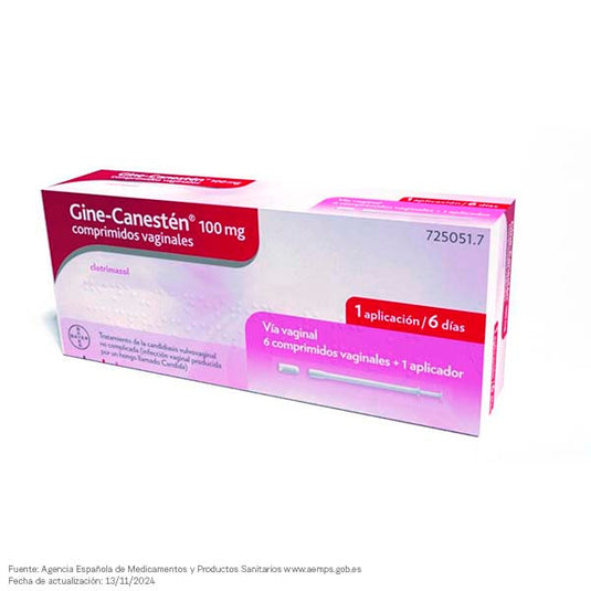 GINE-CANESTEN 100 mg 6 COMPRIMIDOS VAGINALES