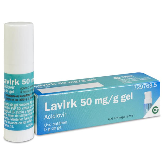 Lavirk 50 mg/g gel cutaneo 1 tubo 5 g + bomba dosificadora
