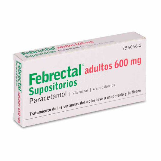 FEBRECTAL ADULTOS 600 mg 6 SUPOSITORIOS