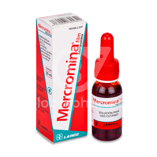 Mercromina film 20 mg/ml solucion cutanea 1 frasco 30 ml