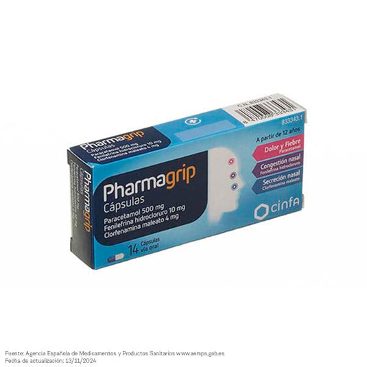PHARMAGRIP CONGESTION Y SECRECION NASAL 14 CAPSULAS