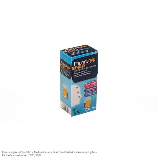 PHARMAGRIP FORTE CONGESTION Y SECRECION NASAL 10 SOBRES POLVO PARA SUSPENSION ORAL