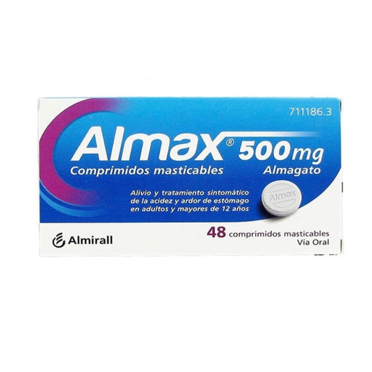 ALMAX 500 mg 48 COMPRIMIDOS MASTICABLES