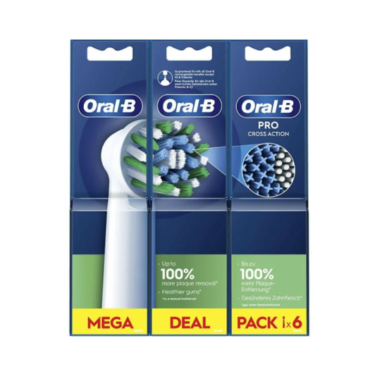 Cepillo Dental Electrico Recambio Oral-b Pro Cross Action 3 Xxl 6 Cabezales De Recambio