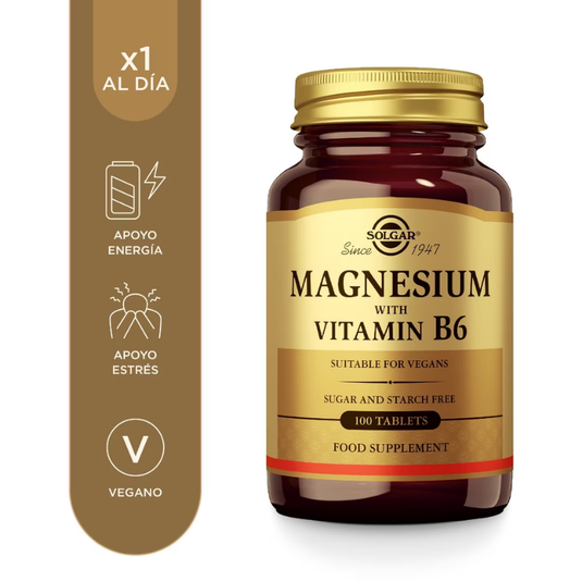 Solgar Magnesio con Vitamina B6 250 comprimidos