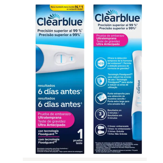 Test De Embarazo Ultratemprana Clearblue 1 Unidad