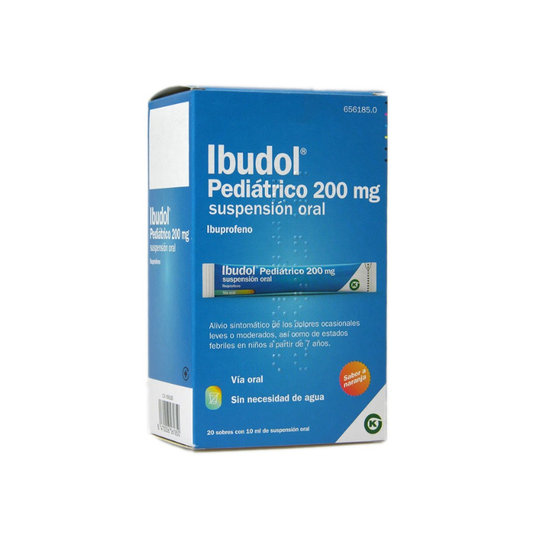 IBUDOL PEDIATRICO 200 mg 20 SOBRES SUSPENSION ORAL 10 ml