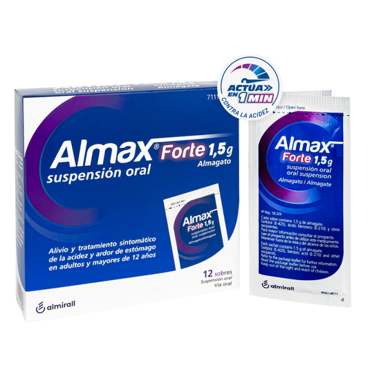Almax forte 1,5 g 12 sobres suspension oral