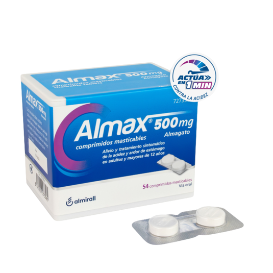 ALMAX 500 mg 54 COMPRIMIDOS MASTICABLES