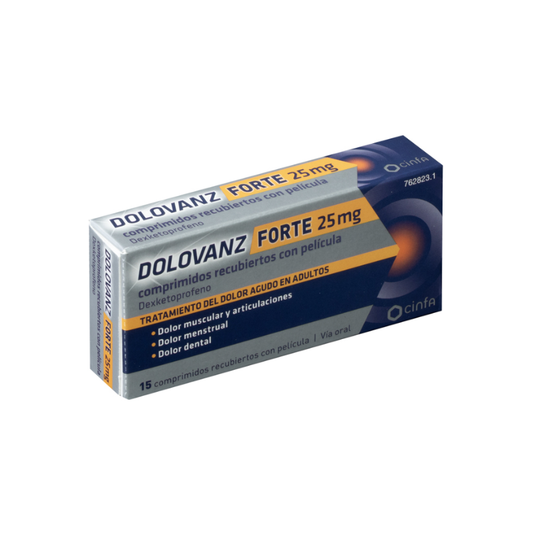 DOLOVANZ FORTE 25 mg 15 COMPRIMIDOS RECUBIERTOS
