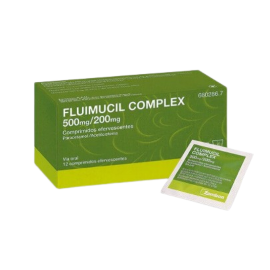 Fluimucil complex 500 mg/200 mg 12 comprimidos efervescentes