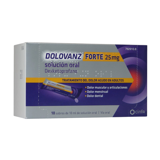 DOLOVANZ FORTE 25 mg 10 SOBRES SOLUCION ORAL