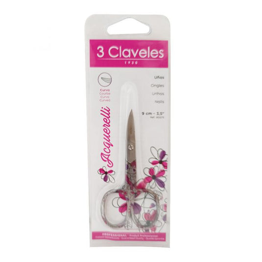 3claveles Tijeras Uñas Acquerelli 9cm Wecare