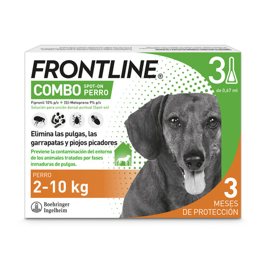 Frontline Combo perros 2-10 kg, 3 pipetas
