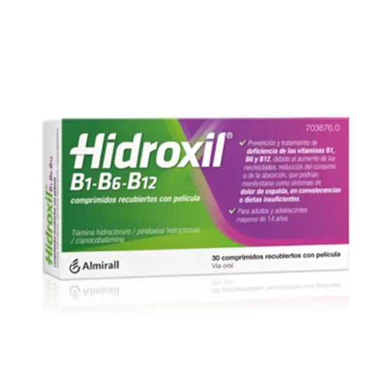 HIDROXIL B1-B6-B12 30 COMPRIMIDOS RECUBIERTOS