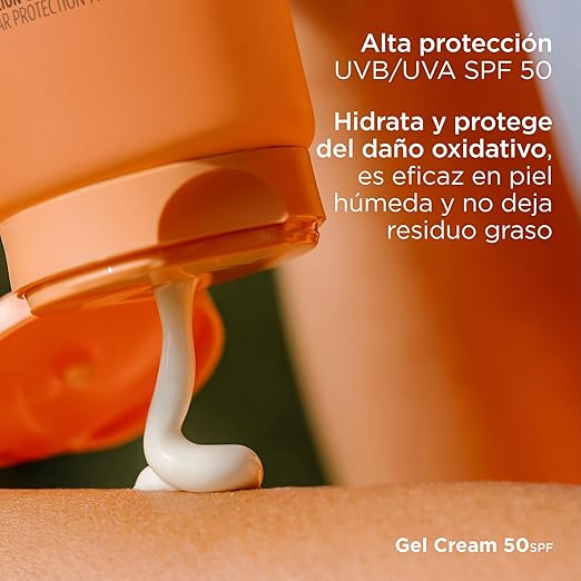 ISDIN Fotoprotector Gel Cream SPF 50, 250 ml Crema Solar Corporal refrescante e hidratante