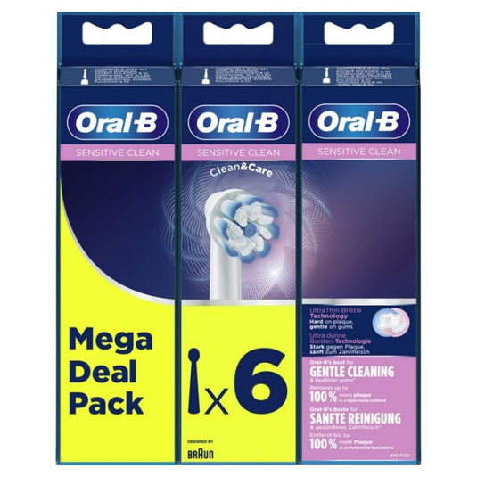 Cepillo Dental Electrico Recambio Oral-b Sensitive Clean 6 Cabezales