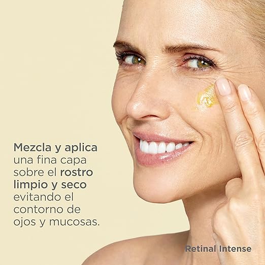 ISDIN ISDINCEUTICS Retinal Intense, Serum bifásico de noche con retinal para reducir arrugas más profundas y mejorar la firmeza de la piel, Enfocado a pieles maduras, expertas en retinoides, 50ml