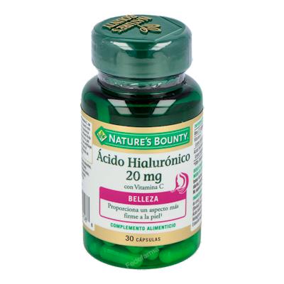 NATURE´S BOUNTY ACIDO HIALURONICO 20mg con vit. C 30cap