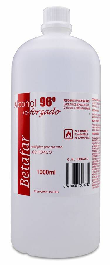 Alcohol 96º Betafar 1 Frasco 1000 ml