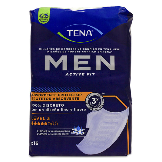 Absorb Inc Orina Ligera Tena Men Level-3 16 U