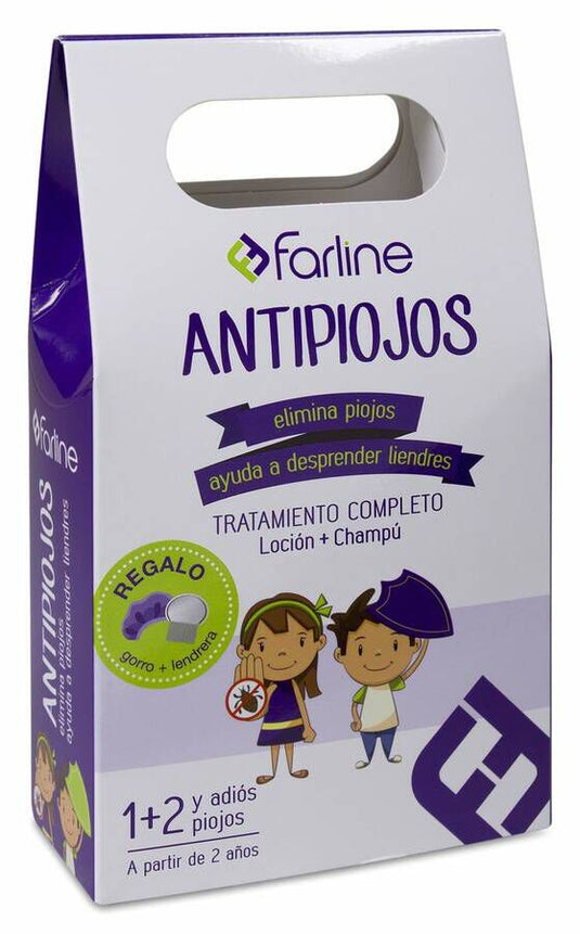 Farline pack antipiojos champu + locion pediculicida 1 envase 100 ml + 1 envase 100 ml