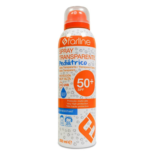 Farline spray transparente pediatrico spf50+ 1 envase 200 ml