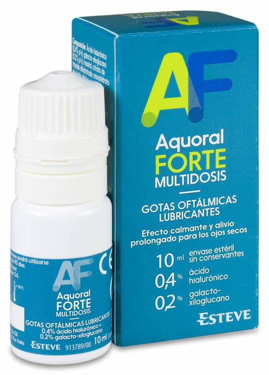 Aquoral Forte Multidosis Gotas Oftalmicas Lubricantes Esteriles 1 Envase 10 ml