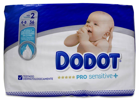 Pañal Infantil Dodot Pro Sensitive Talla 2 4-8 Kg 36 Unidades