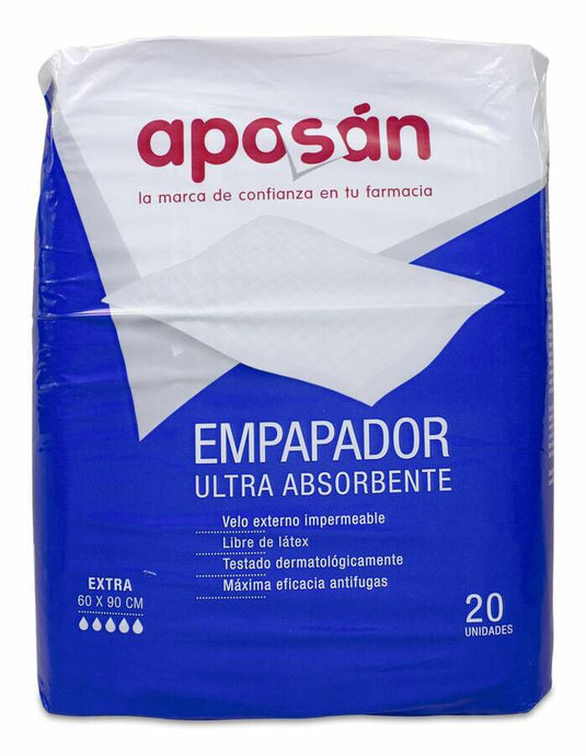 Empapador Ultra Absorbente Aposan 20 Unidades 90 cm x 60 cm